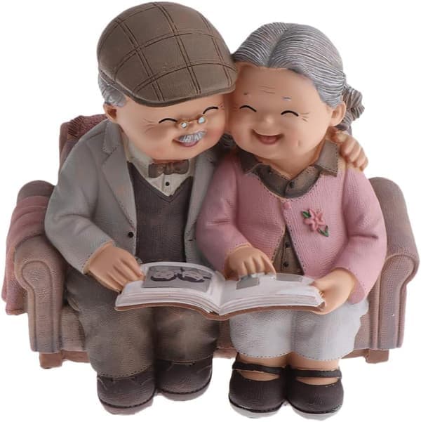 Bryllupsparfigurer kake, diamantbryllupskakedekorasjon