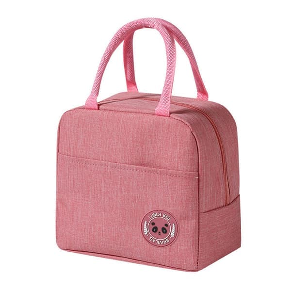 1 rosa piknikveske, lunsjorganisator