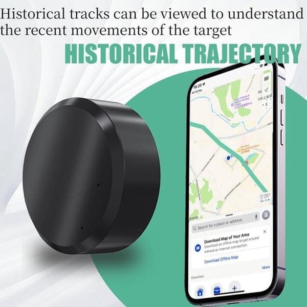 Mini magnetisk GPS-spårare, vattentät IP67, plats i realtid, ingen prenumeration krävs, iOS/Android