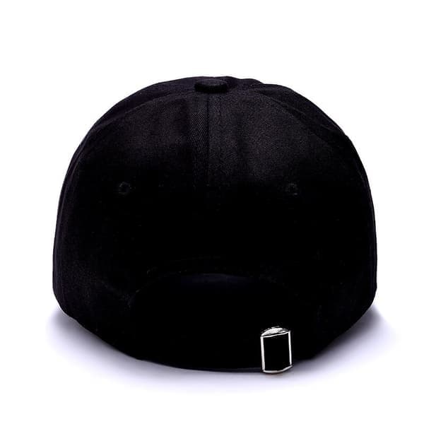 SELF svart baseballcaps med buet brem for menn og kvinner
