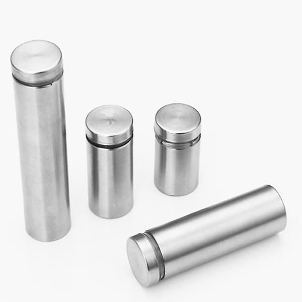 Glasafstandsstykker, 10 afstandsskruer i rustfrit stål, reklameglasafstandsskruer 20*12mm