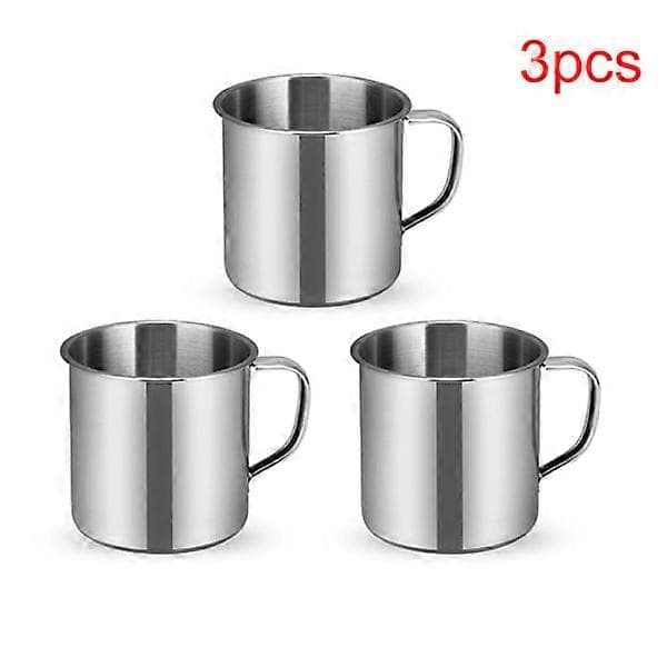 6 st Utomhus Camping Vandring Temugg Kopp Rostfritt Stål Kaffe 3 st 3pcs
