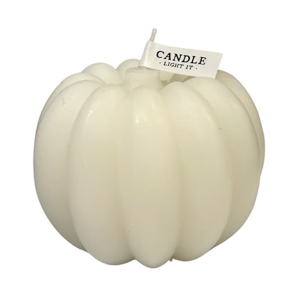Ljus Pumpa Halloween Vit 9 cm Vit white