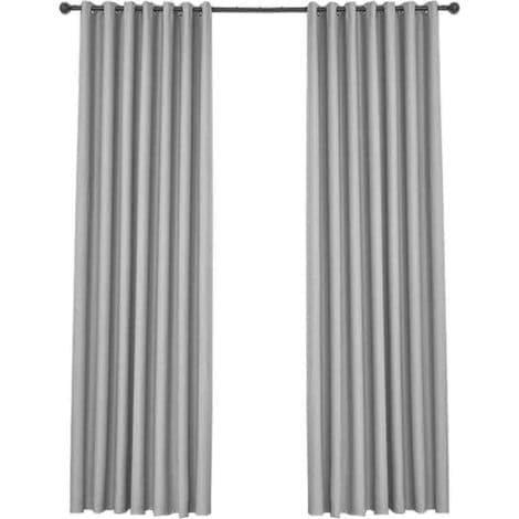 Termisk isolerende mørklægningsgardiner - Moderne ringdesign - Lysegrå 132x240 cm