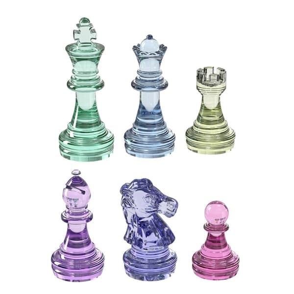 18 stk/sett Sjakkbrett Silikonform 3D Sjakk Krystall Epoxyform