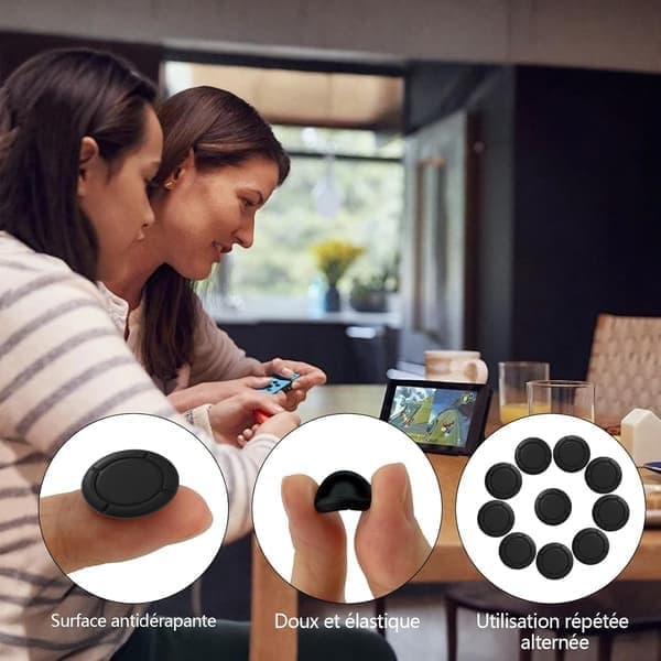 Pakke med 10 udskiftelige silikonehoveder til analoge joysticks til Switch Lite og Switch OLED, udskiftningstilbehør