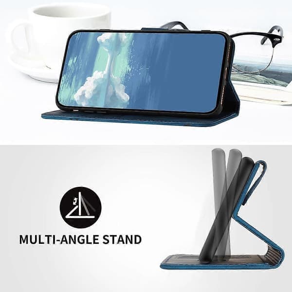 Linjemønster skinnveske med skinnfølelse for Doogee Note 58 / Note 58 Pro