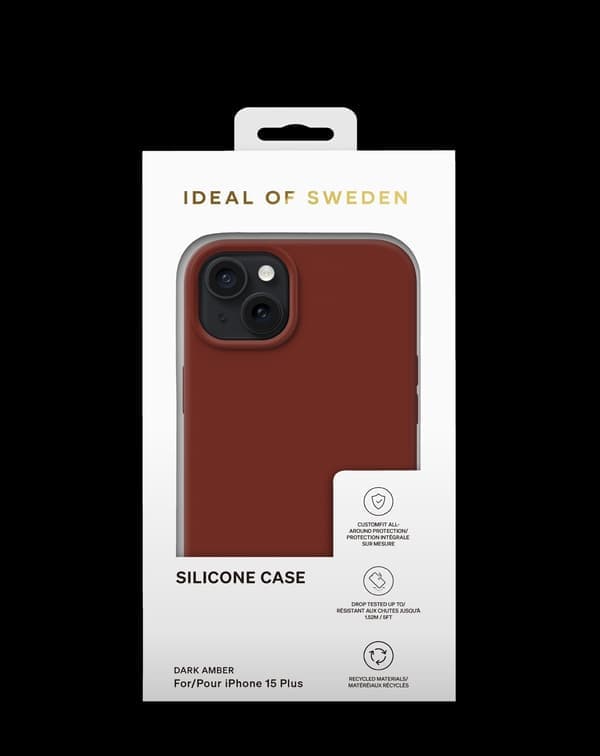Silikonikuori iPhone 15 Plus Tumma Meripihkanruskea