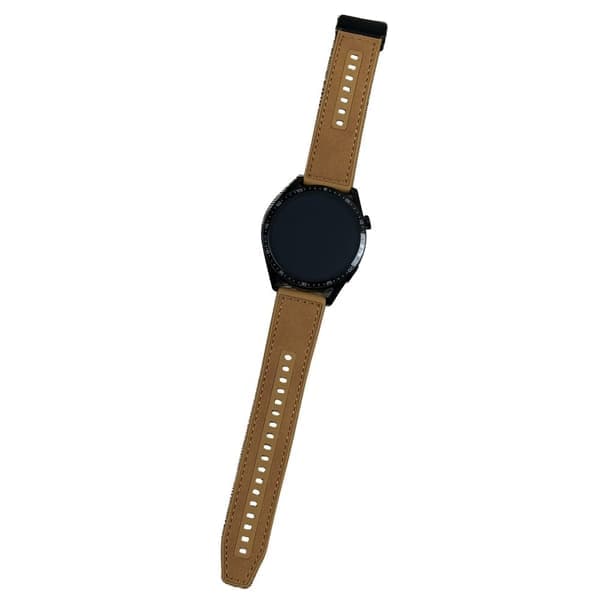Universal 22 mm PU-læder og fleksibel urrem med magnetisk foldespænde - Gul Gul