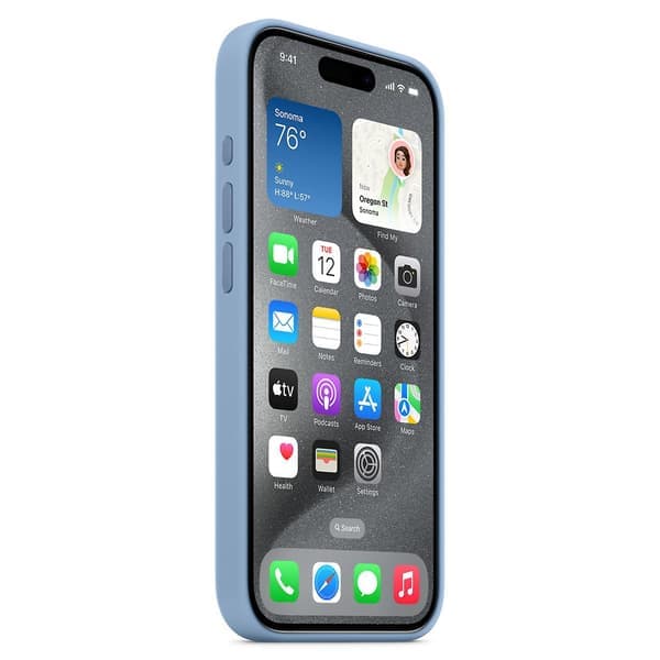 Silikondeksel med magnet til iPhone 15 Pro Max, kompatibel med MagSafe, lyseblå iPhone 15 Pro Max Lyseblå iPhone 15 Pro Max Light blue