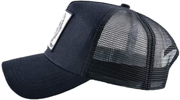 Unisex dyrenett truckerhatt snapback brodert patch baseballcaps, LT-BK