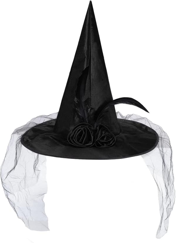 Heksehatte til kvinder blonde Halloween heksehatte til dekoration