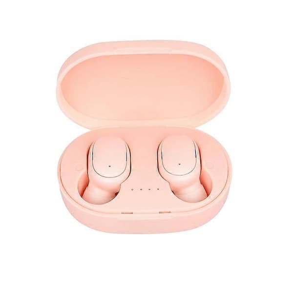 A6S Bluetooth-aktiverte hodetelefoner Macaron Bluetooth-aktiverte 5.2 trådløse TWS ørepropper rosa Pink
