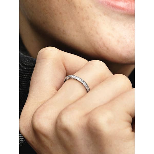 Pandora - Sparkle & Hearts Ring - Sterlingsølv Omkreds: 54mm Circumference: 54mm