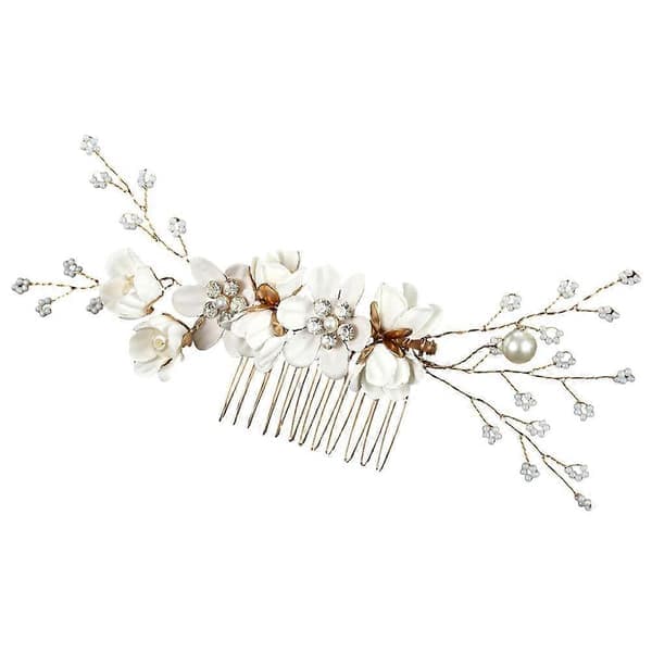 Rhinestone Kam Bröllop Hårkam Hårklämma Brudhåraccessoar Blomsterhårsmycke