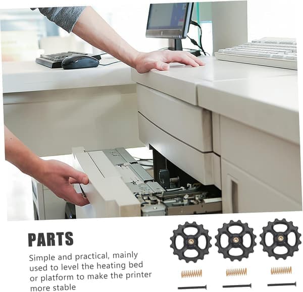 1 sett 3D-printer nivelleringsmuttersett metallkomponenter varmesengfjærsett
