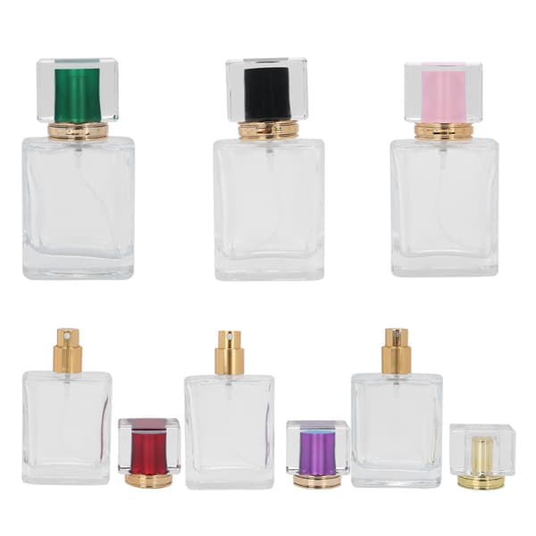 6-pack påfyllningsbar parfymflaska i glas, tom sprayflaska 50 ml