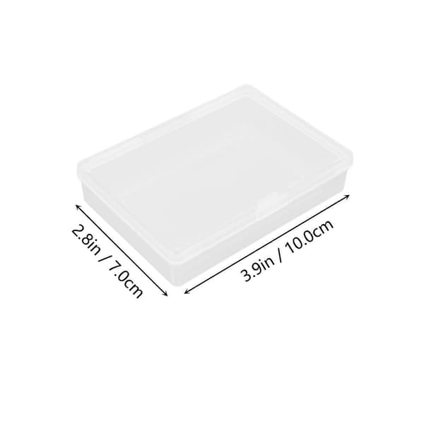 Liten kortförvaringslåda för förvaring 6 st transparent plastbehållare