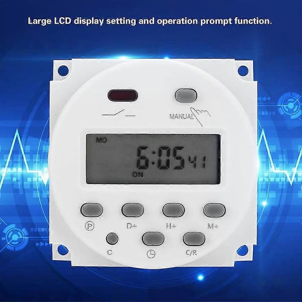 Timerbrytare 12v Digital Elektronisk Lcd Tidsreläbrytare Programmerbar