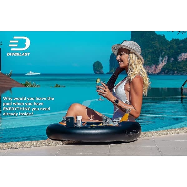 Flydende drikkeholder til pool, oppustelig flydende hylde, poolbakke til poolfest, strand