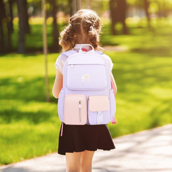 Vanntett barnehagesekk for jenter - Barnesekk for barneskole