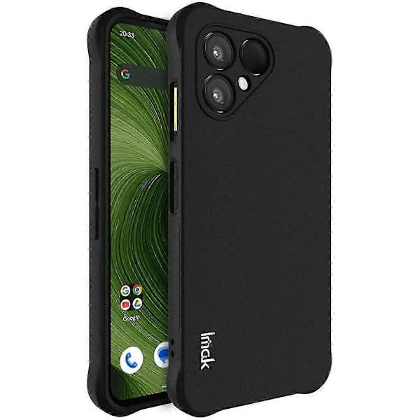 Tkdaddy Imak-deksel til Fairphone (gen. 6) TPU Mobildeksel Airbag Støtsikker Beskyttelse Matt Svart