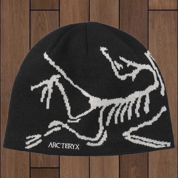 Bird Head Toque Mössa Olivgrön Merinoull Stickad Vintermössa Unisex Svart Black