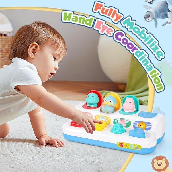 Baby Pop Up-leksaker för 9 12 18 månader, Sensoriska leksaker för bebis 1 år gammal