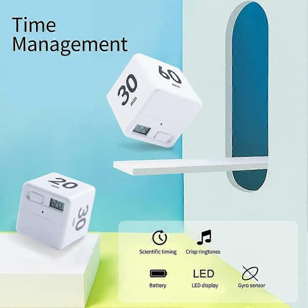 Kubisk timer Tidshantering Studenter Lärande Timer LED-display Enkel påminnelse