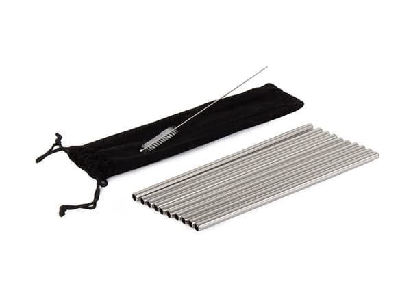 Sugrör i metall / Metallsugrör - 10-pack