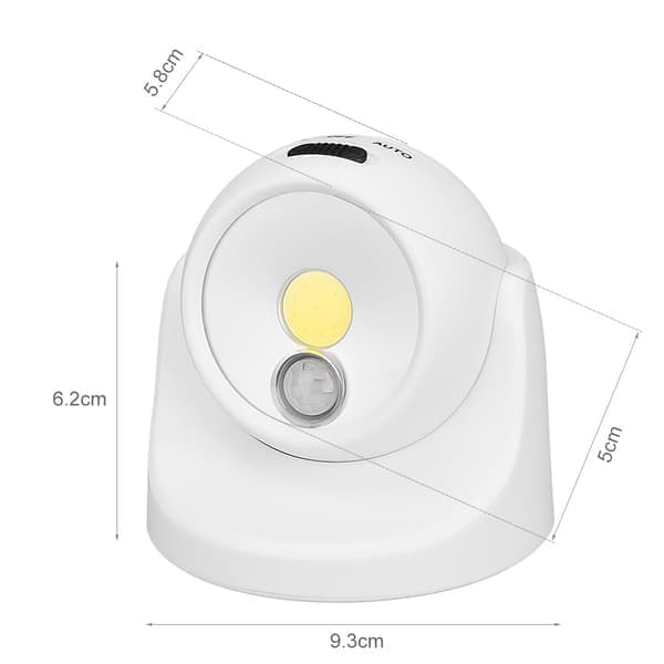 1 stk 360° magnetisk sugekopp USB oppladbar kroppssensor