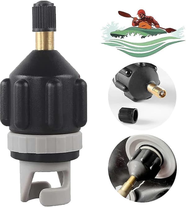 SUP Pumpeadapter, Universal Elektrisk Luftpumpe Standard Gummibåds-Inflatoradapter