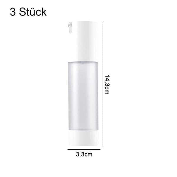 Luftfri pumpedispenser Tom reiseflaske for kosmetikk 15ml