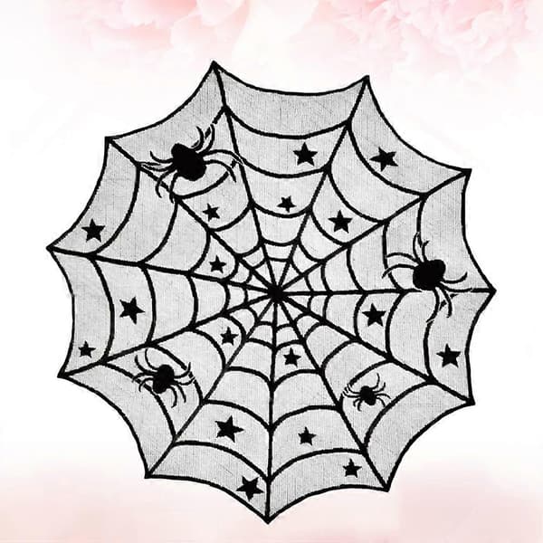 Spets spindelnät duk för Halloweenfest med 1 stycke