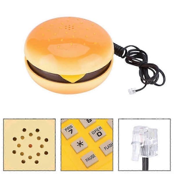 Sjove gadgets, der efterligner hamburgertelefon, fastnettelefon, cheeseburgertelefon til hjemmekontoret