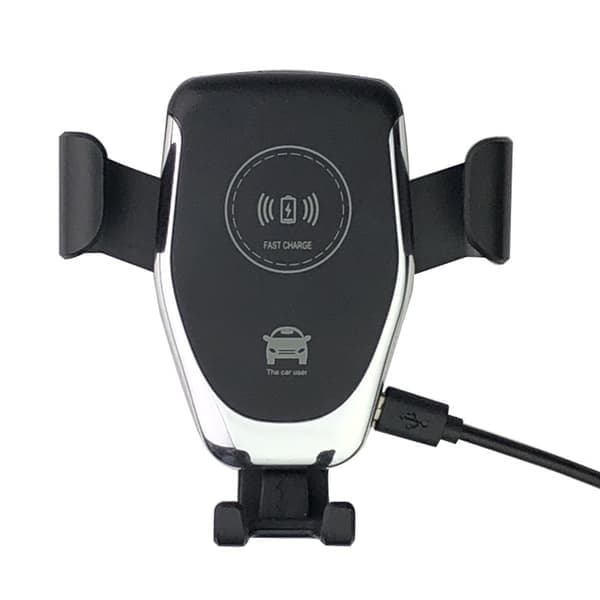 Trådløs biloplader, 15W hurtig trådløs oplader bilmontering luftventil tyngdekraft design telefonholder kompatibel iPhone8/iPhoneX/Xiaomi Max2, sort