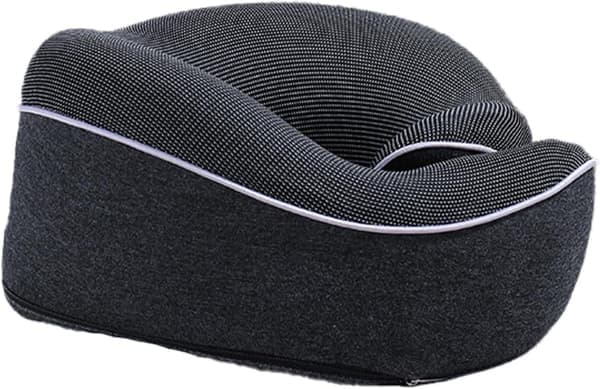 Resenackkudde, Bästa Nackstöd i Memory Foam, Mjuka Justerbara Kuddar för Flygplan, Bilar och Fåtöljer Hemma (Grå)
