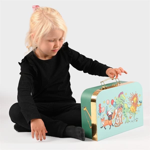 Pappkoffert Dyr 3-pakning flerfarget