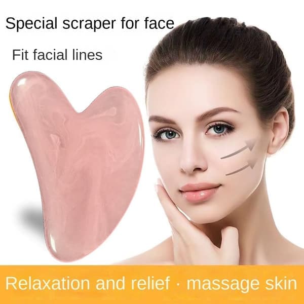 Guasha Board Massage Skrapa LJUS ROSA_ma LJUS ROSA
