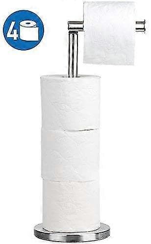 Fritstående toiletpapirholder, opbevaring, toiletpapirholder i rustfrit stål, 15x42 cm