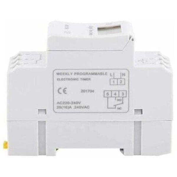 Elektronisk timer 15A (220V) - LCD - 16 TIL/8 FRA - Daglig og ugentlig programmering