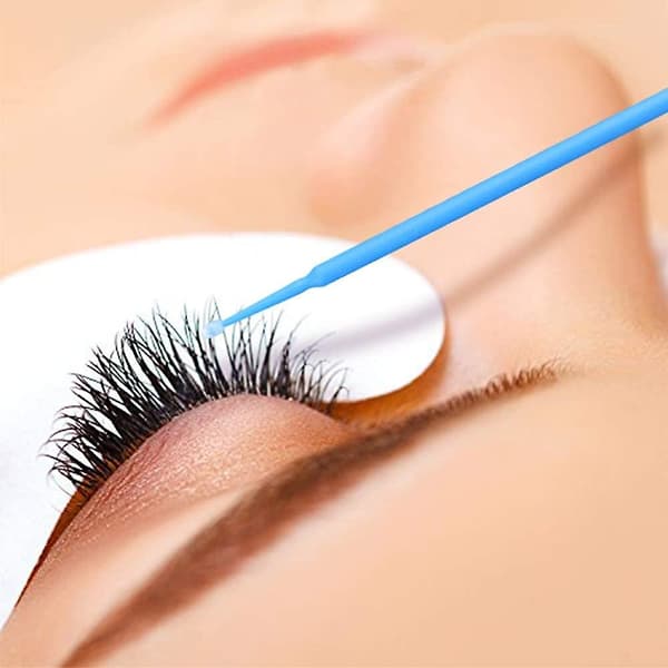 200 stk. mikroapplikatorbørster, engangs-vippeextensions-swabs til vippeextensions (sort)