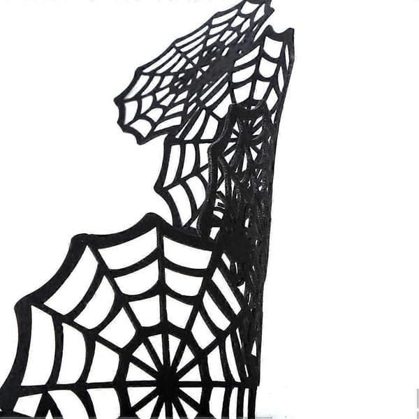 Halloween Spindelvæv Bordløber til Dekoration Nonwovens Dug Sort