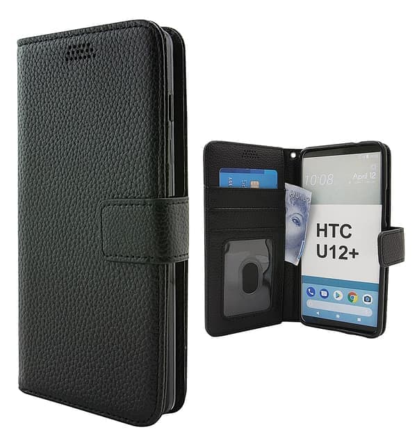 Nytt Stativfodral Plånbok HTC U12 Plus / HTC U12+ Svart Svart