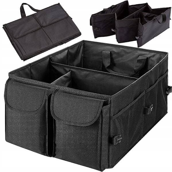 Bagageboks / Sammenklappelig Organizer til Bil - Opbevaring Sort