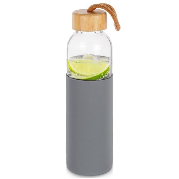 Vattenflaska i glas med silikonöverdrag 500 ml 196
