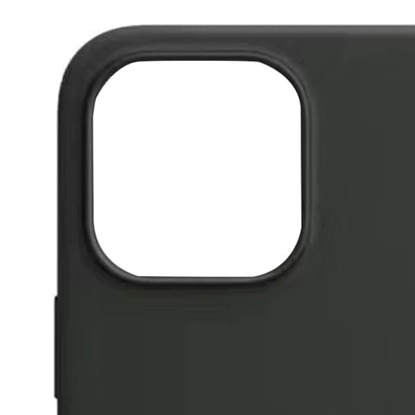 Magnetisk støtsikkert silikonbeskyttelsesdeksel til iPhone 12 Svart