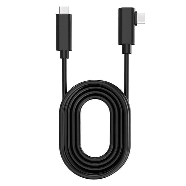NÖRDIC VR Link -kaapeli 3m USB3.2 Gen1 USB-C–C 5Gbps 3A pikalataus Oculus Quest 2 Super Speed ​​USB Link -kaapeli Musta