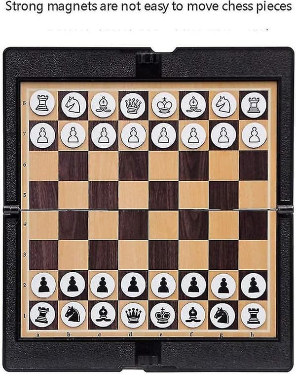 Vikbart magnetiskt schackset, Lmell Mini Pocket Student Fun Chess, Lmell Plånboksutseende Present DB
