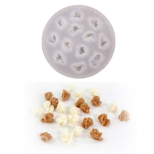12 hullers popcorn silikone sukkerform til kagedekoration